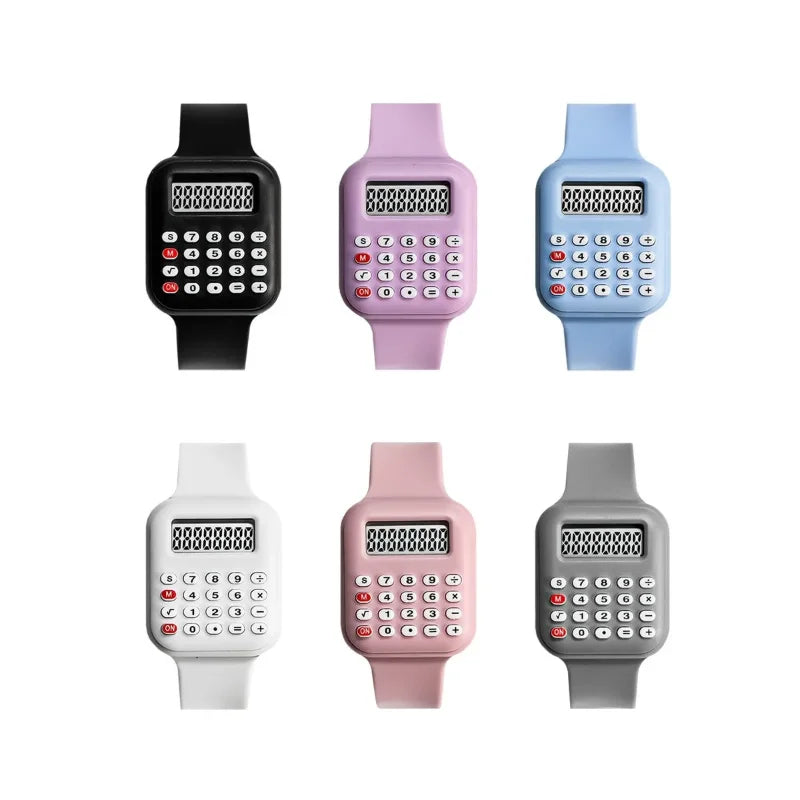 Creative Kids Watch Cartoon LED Digital Watch Calculator Function Sports Electronic Watch for Boys Girls Kids Student Gift Clock - Qoraheyhub