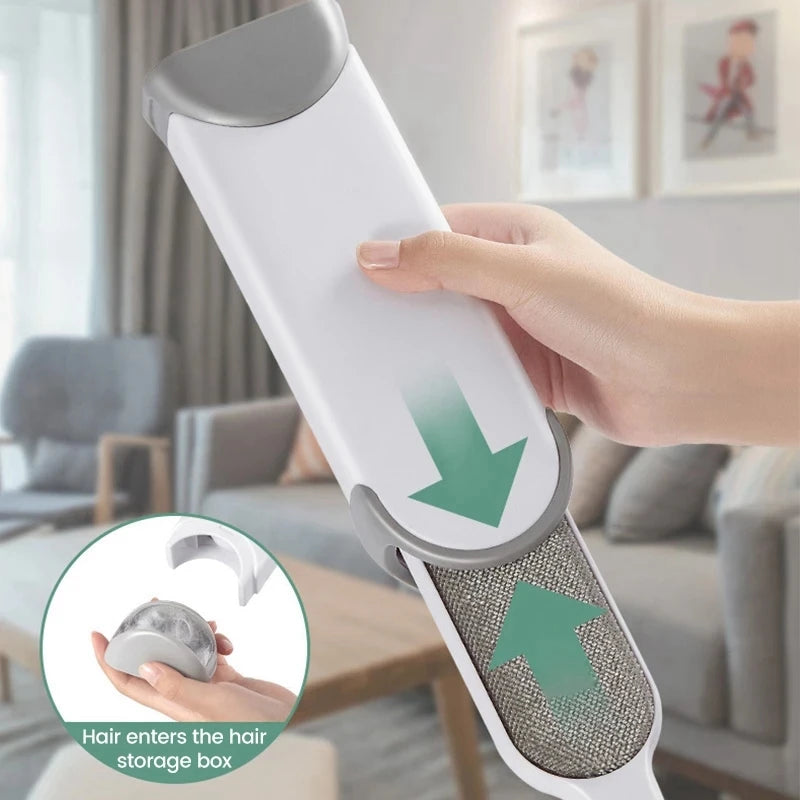 Magic Clothes Lint Remover Reusable Pet Cat Hair Fur Roller Brush Reusable Static Dusting Cleaning Brushes Manual Cleaner Tool - Qoraheyhub