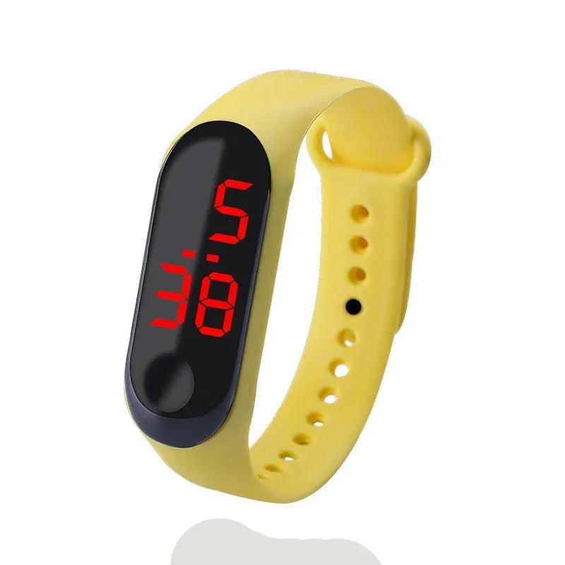 Fashion Sports Watch for Kids Children Waterproof Led Digital Watch Ultra-light Silicone Strap Teen Boys Girls WristWatch Unisex - Qoraheyhub
