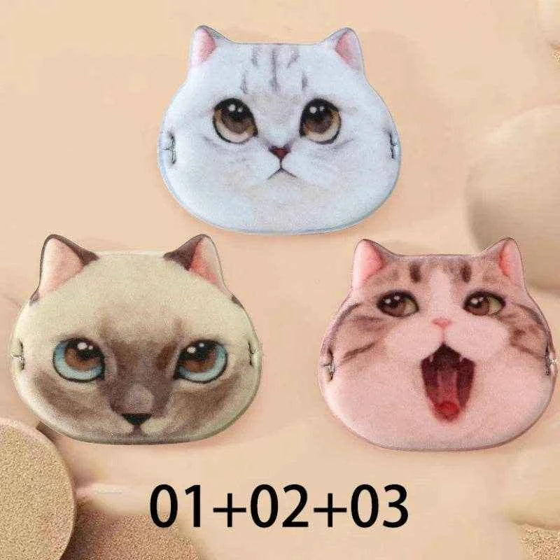 1/4pcs Kitty Air Cushion Powder Puff Cute Cat Cosmetic Puffs Hydrophilic Non-latex Facial Foundation Beauty Tool Dry Wet Makeup