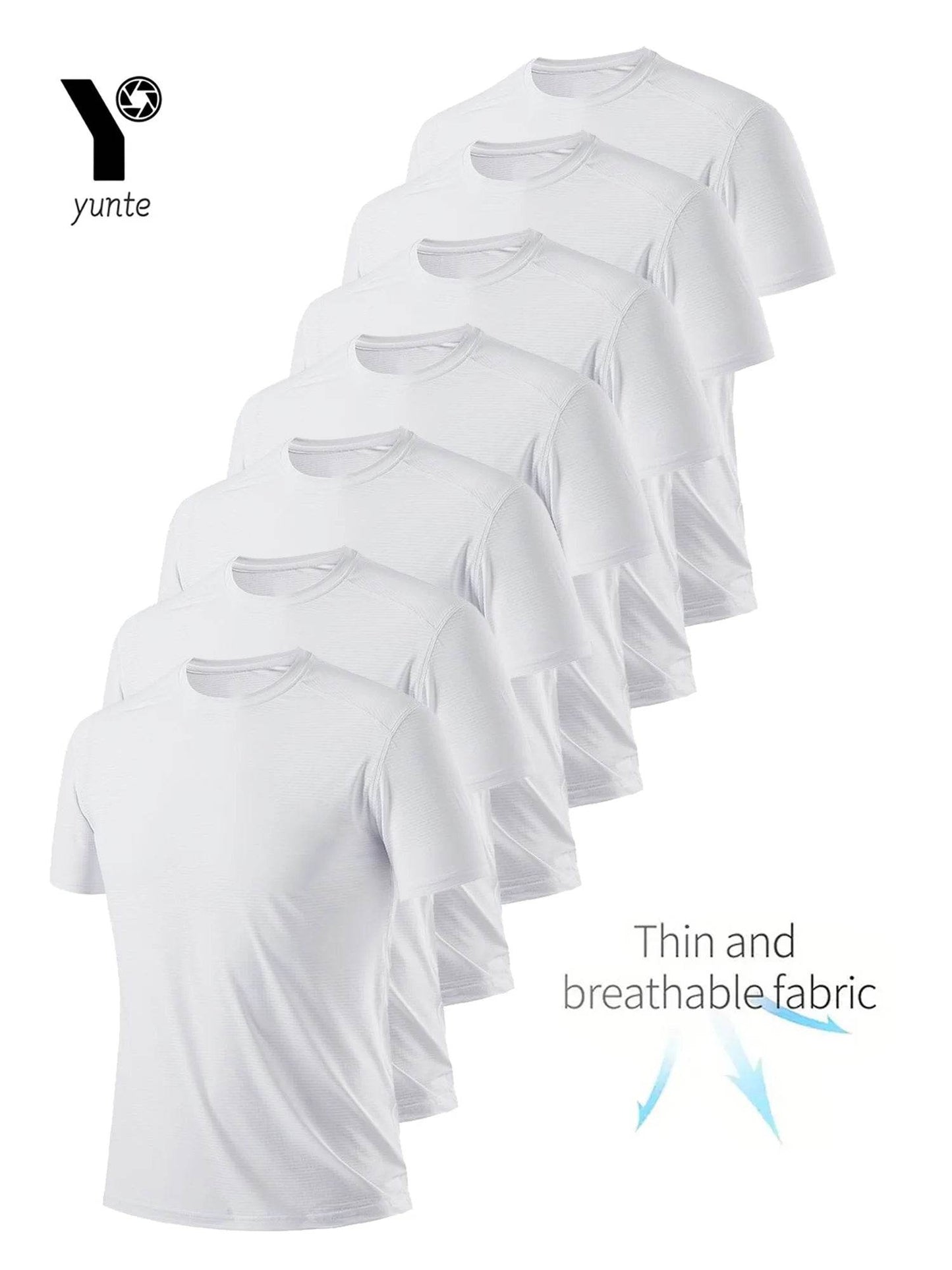 Round Neck T-Shirt 7-Piece White Ultra-Light Men's Quick-Drying Breathable Sweat-Absorbent Shirt Suitable for Fitness Gym and Ru Qoraheyhub White 7pcs / XS / Pack of more White 7pcs / M / Pack of more White 7pcs / S / Pack of more White 7pcs / XS / Pack of more-White 7pcs / M / Pack of more-White 7pcs / S / Pack of more-White 7pcs / XL / Pack of more-White 7pcs / L / Pack of more-White 7pcs / XXL / Pack of more-
