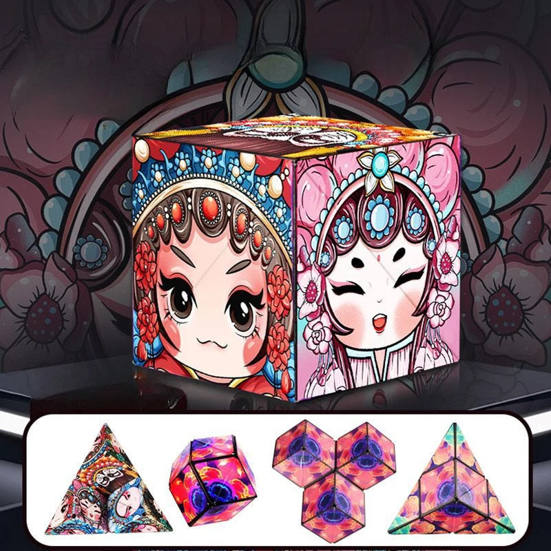 Magic Infinite Cosmic Cube Shasibo Cubes Magnetic Changeable Cubes Magnetic Cubes Magnet Fidget AntiStres Flip Cubic Puzzle Toys - Qoraheyhub