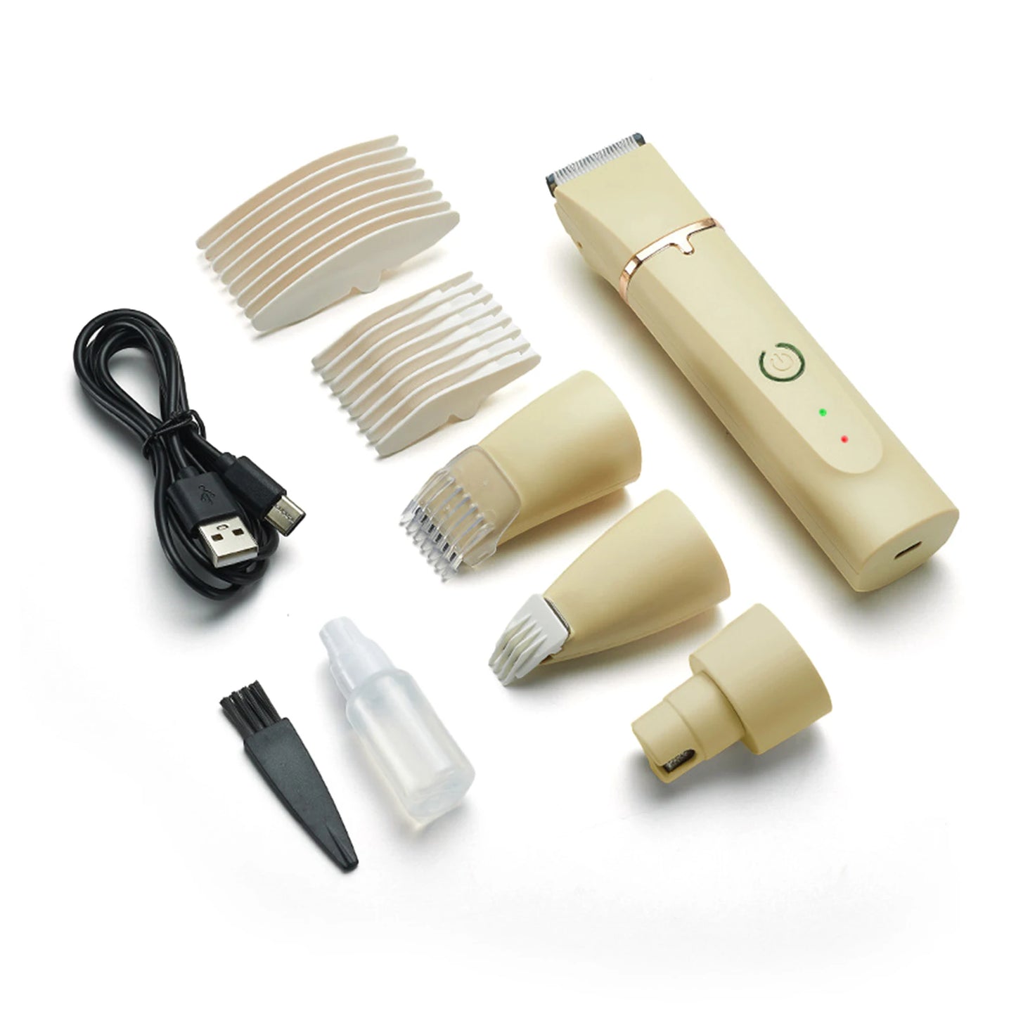 Professional 4-in-1 Electric Pet Grooming Tool Set Dog Hair Clippers USB Rechargeable Pets Haircut Trimmer Shaver Cats Supplies - Qoraheyhub