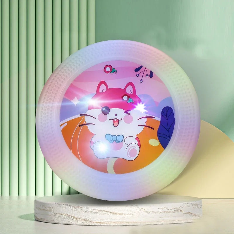 Outdoor Sports Flying Disk Led Flying Saucer Children Hand Throwing Disc Parent-Child Interactive Toys Dogs Flying Saucer Game - Qoraheyhub