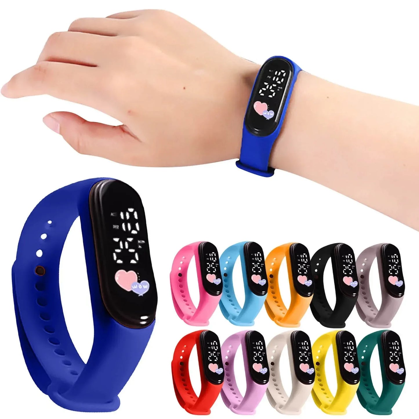 LED Digital Children Watches Birthday Gift for Girls Boy Sport Women Kids Watch Waterproof Bracelet Wristwatch Reloj Niño - Qoraheyhub