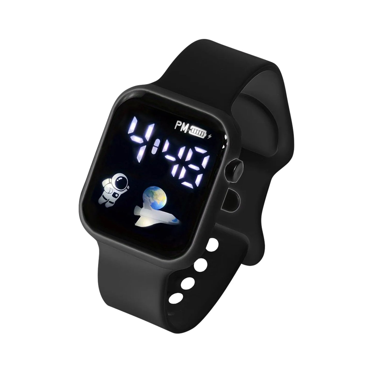 Kids Watch Sport LED Digital Watches Spaceman Silicone Strap Waterproof Electronic Wristwatch for Children Boys Girls Gifts - Qoraheyhub