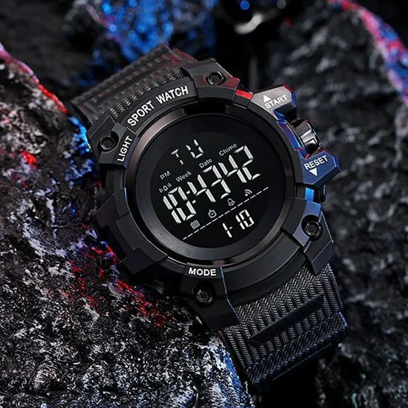 Military Men Watch Men's Digital Watches Sports Electronic Wristwatch 50MM Large Dial Clock Waterproof Sport Watch for Boy Child - Qoraheyhub