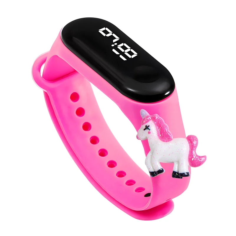 Waterproof Sports Watch for Kids Cartoon Dinosaur Unicorn Toys Children Led Digital Electronic Watch for Boys Girls Bracelet - Qoraheyhub
