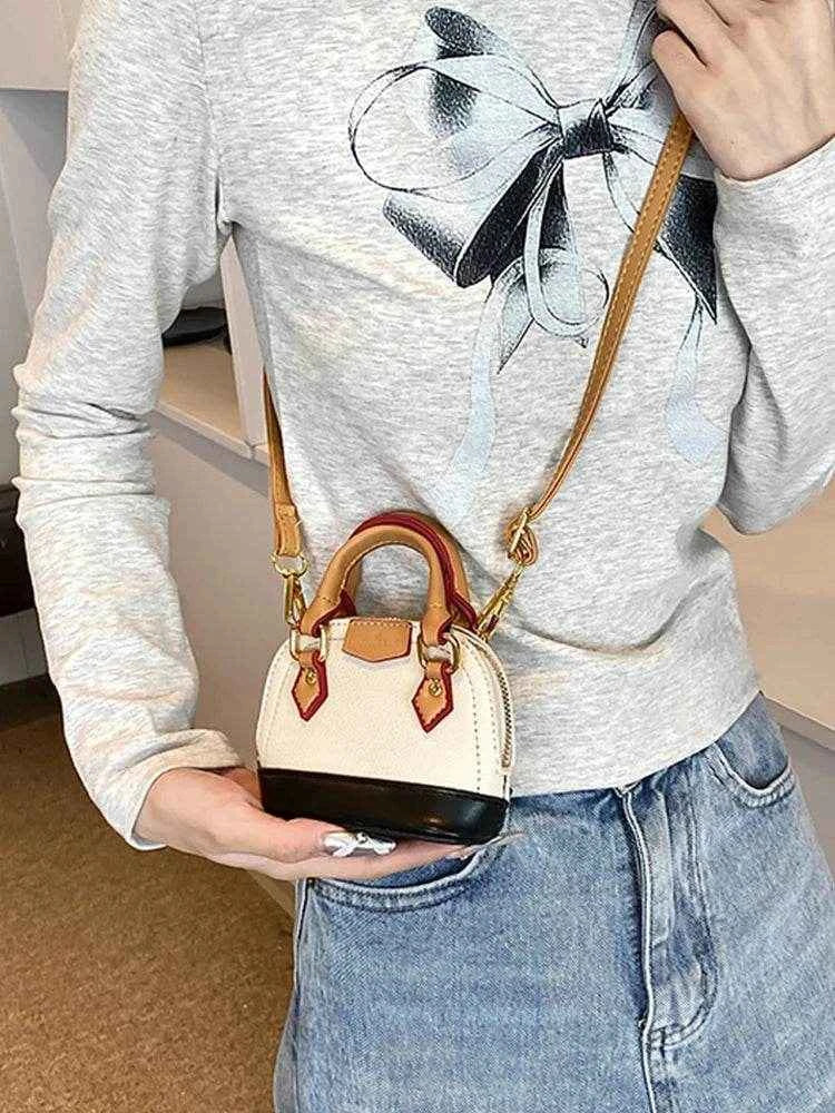 High-Grade Sense Mini Bags for Women 2024 New PU Leather Zipper Crossbody Bag Fashion Lipstick Earphone Coin Purse