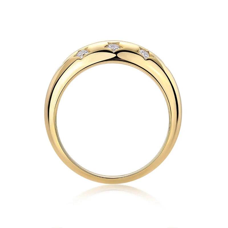 S925 Silver Gold Plated Ring Moissanite Ladies Wedding Engagement Fine Jewelry Jewelrieshub yellow gold color / 8 yellow gold color / 9 yellow gold color / 5 yellow gold color / 8-yellow gold color / 9-yellow gold color / 5-yellow gold color / 6-yellow gold color / 7-