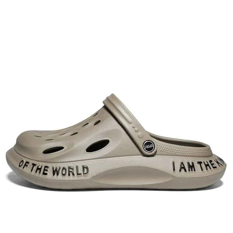 New Summer Fashion Black Men's Clogs Soft Comfortable Platform Sandals Men Plus Size 48 Beach Sandals Male sandalias de playa