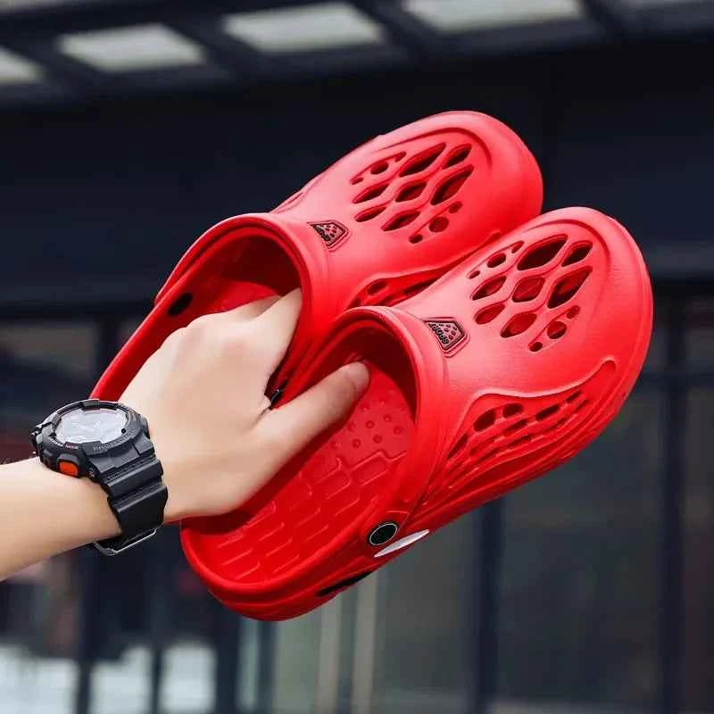 Men Sandals Lightweight Casual Shoes EVA Soft Sole Hole Shoes Plus 49 Clogs Outdoor Beach Falt Slippers Garden Shoes