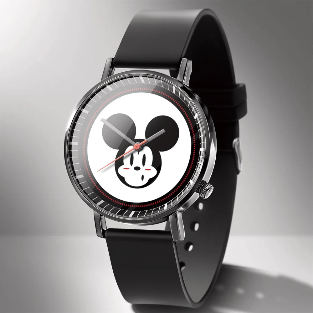 Disney Mickey Minnie Mouse Girl Boy Children's Kids Watch Women Cute Male Female Couple Wrist Watches Birthday Gifts - Qoraheyhub