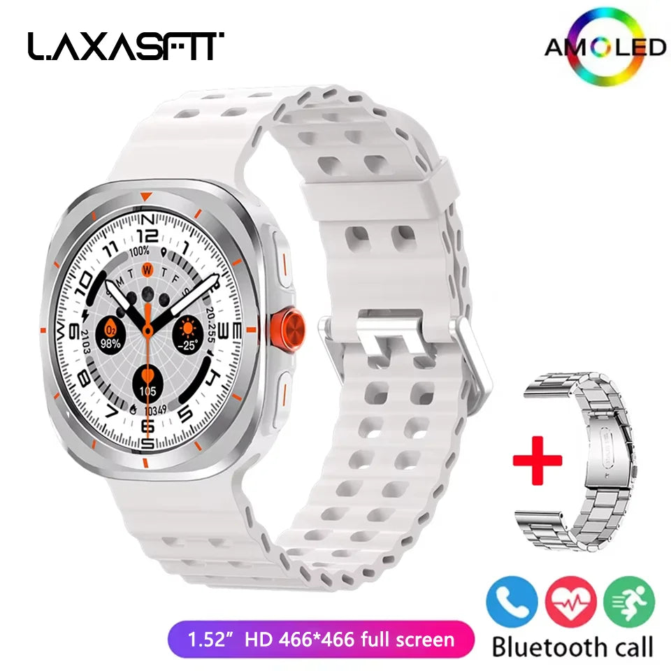 LAXASFIT Smart Watch GT7 Ultra 1.52-inch AMOLED Screen Bluetooth Talk Sports Fitness Smartwatch for Men Women Watch Holiday Gift - Qoraheyhub