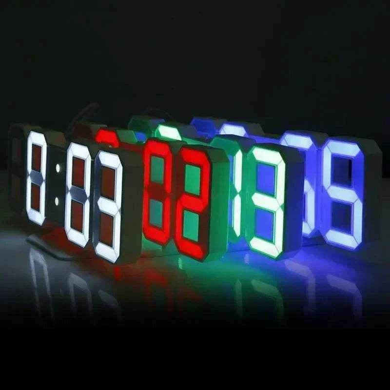 Purchase Products Clock 3D LED Digital Alarm Clock Wall Clock Time/date/temperature For Home/kitchen/office Clocks Decor Garden