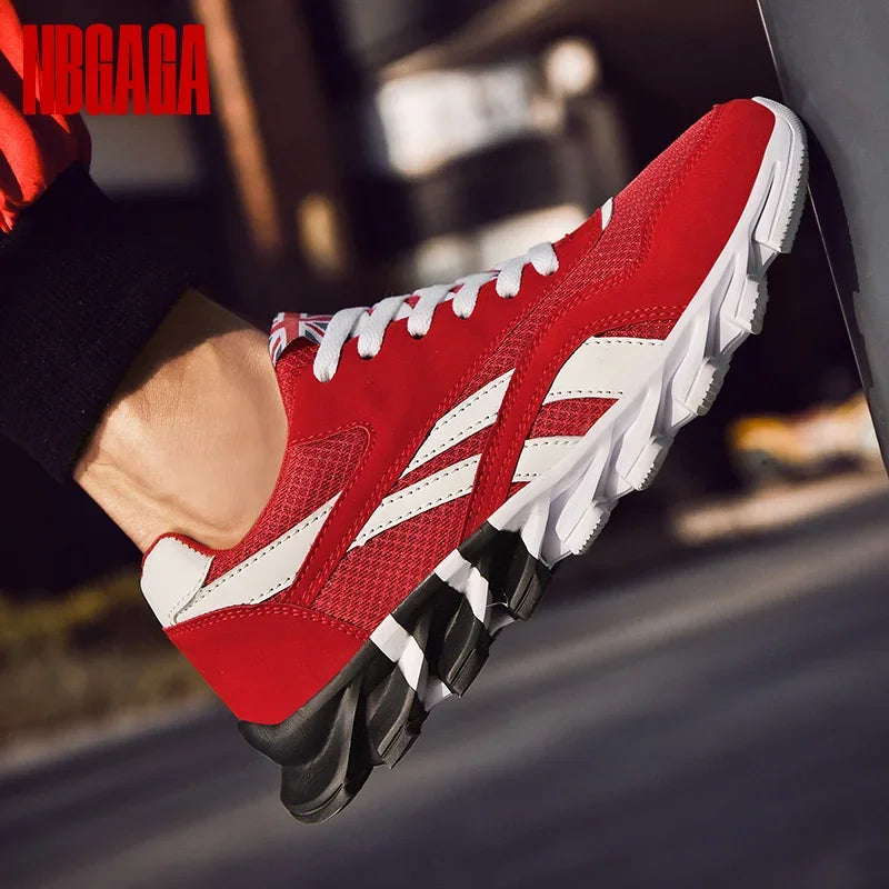 Men's Large Size 46-48 Running Walking Shoes Lightweight Breathable Mesh Cushioned Non-Slip Outdoor Casual Jogging Sneakers