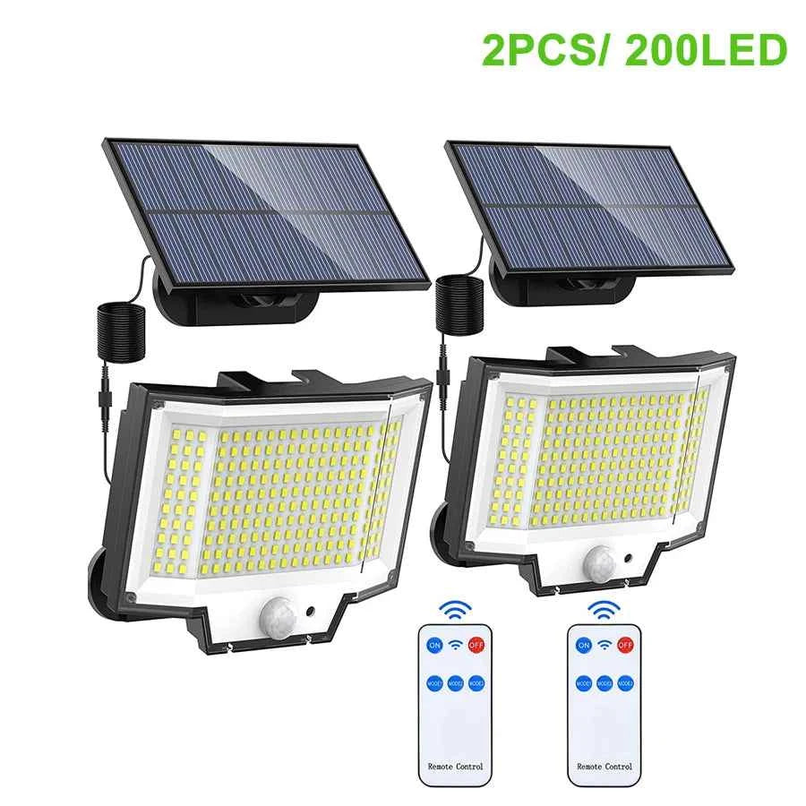 200/238 LED Solar lights motion sensor outdoor waterproof security lights Super Bright spotlight wall lamp for Garden Garage