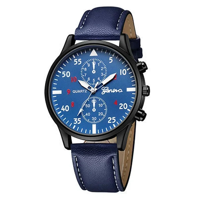 Reloj Hombre Watches for Men Business Mens Watch Luxury Leather Bracelet Quartz Wristwatch Casual Clock Gift Montres Hommes - Qoraheyhub