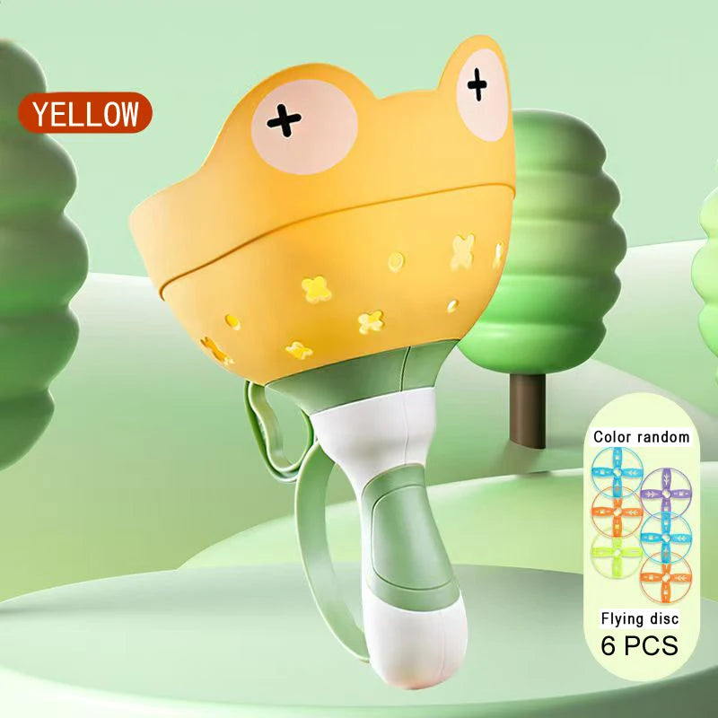 Pull String Flying Saucer Disc Launcher Kids Flying Toys Throw Catch Outdoor Sport Propeller Children Garden Game Gift For Boy - Qoraheyhub