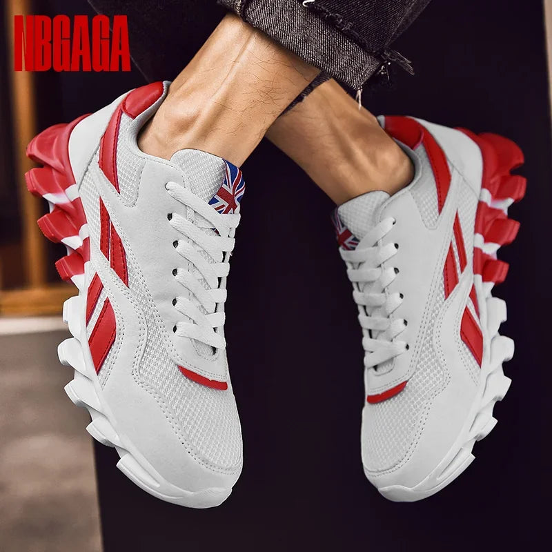 Men's Large Size 46-48 Running Walking Shoes Lightweight Breathable Mesh Cushioned Non-Slip Outdoor Casual Jogging Sneakers