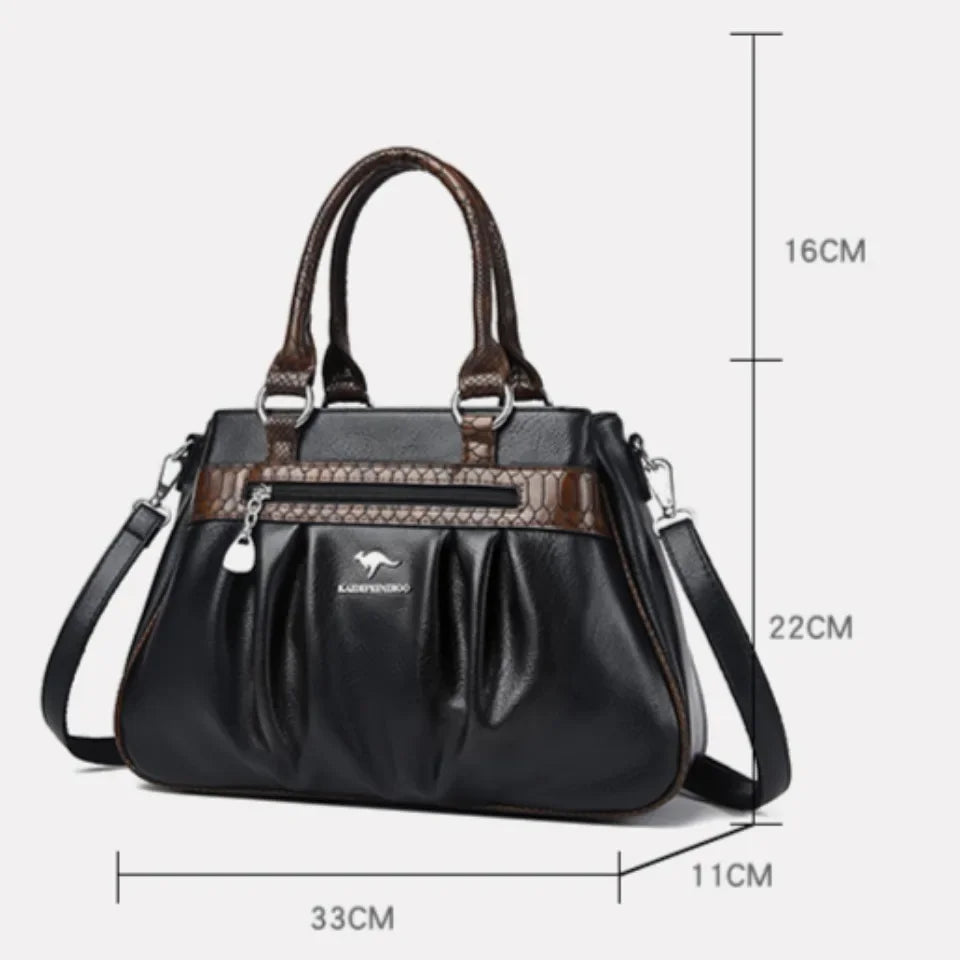 Three Layers Luxury Casual Tote Women Bag High Quality Pu Leather Ladies Hand Bags for Women Big Shoulder Crossbody Bags Sac New