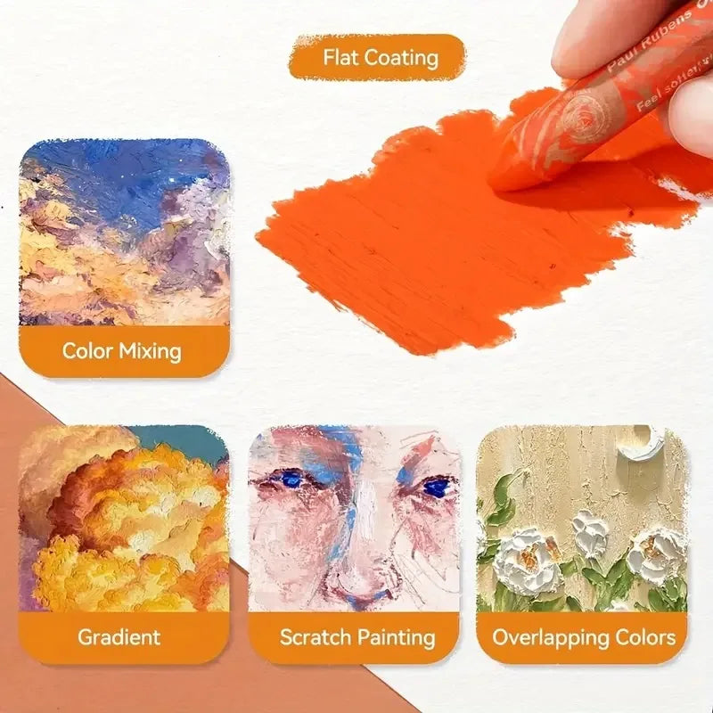1pc of Ultra-Soft Oil Painting Stick Set, Washable Macaron-Colored Crayons for Graffiti And DIY Art. - Qoraheyhub