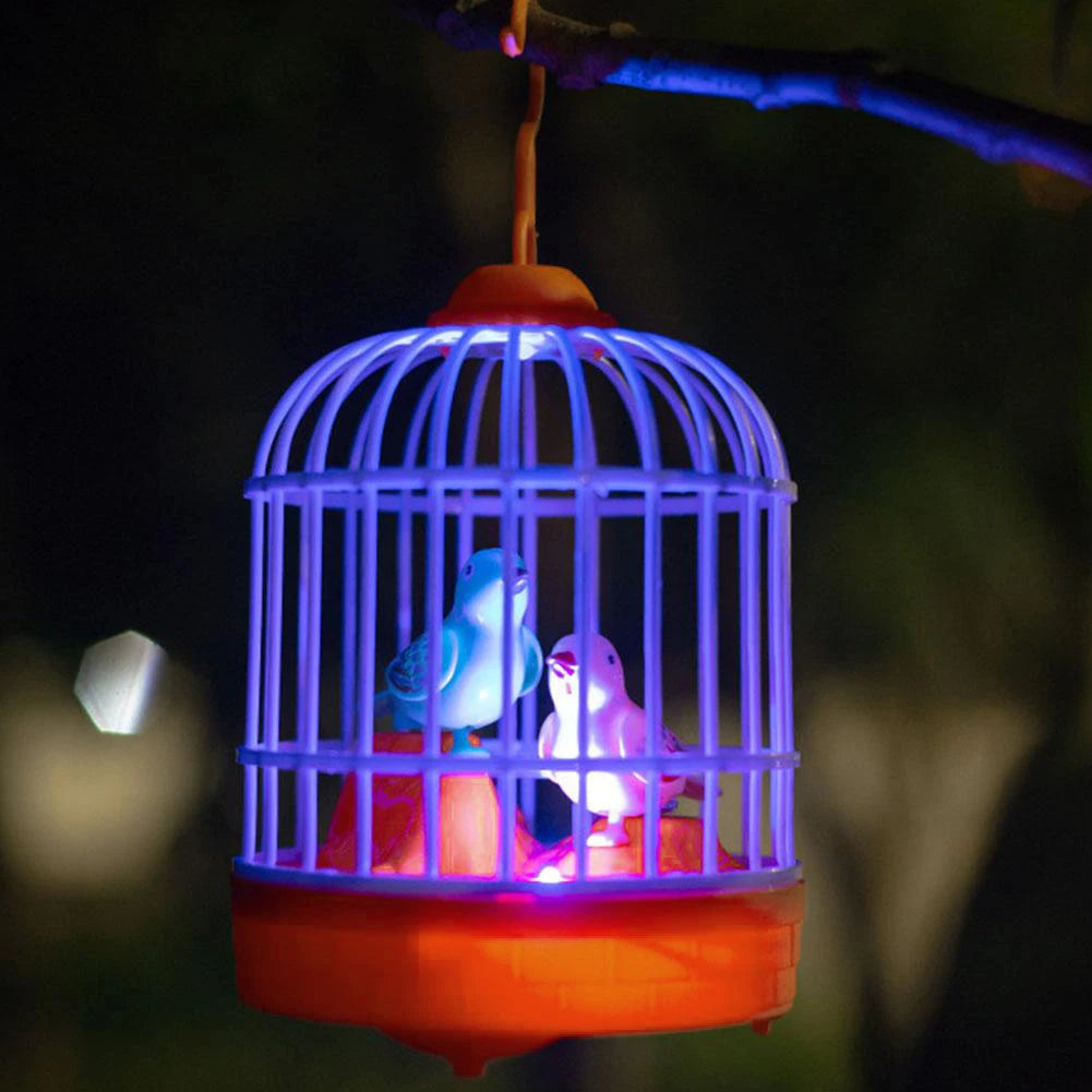Talking Electric Bird Inductive Sound Control Birdcage Simulation Funny Toy Novelty Gift Birdcage Voice Educational Toy Kid Gift - Qoraheyhub