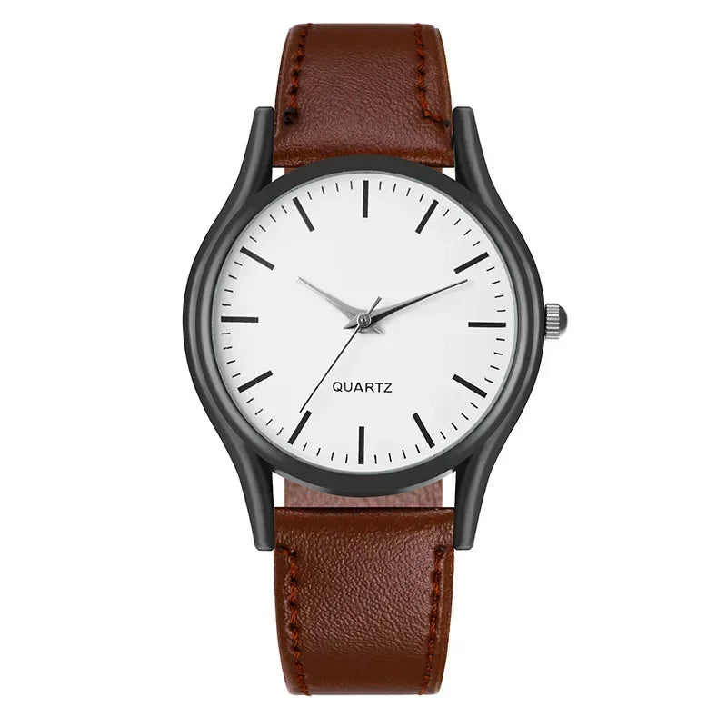 Reloj Hombre Watches for Men Business Mens Watch Luxury Leather Bracelet Quartz Wristwatch Casual Clock Gift Montres Hommes - Qoraheyhub