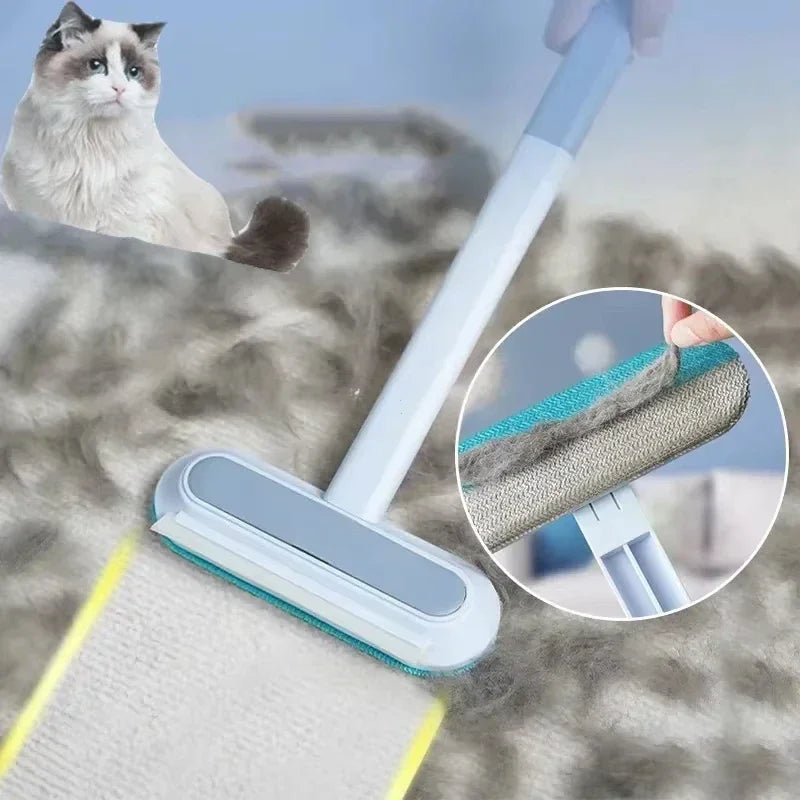 Pet Hair Removal Set Tool Reusable Static Removal Gloves Double-Sided Grooming Gloves Remove Dog Cat Fur Hair for Carpets Sofa - Qoraheyhub