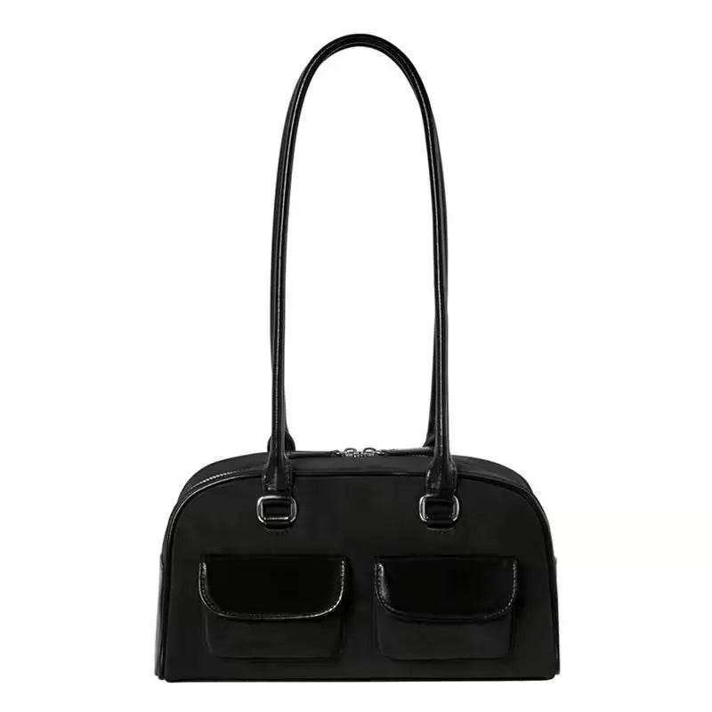 JIAERDI Retro White Bowling Bag Purse Women Hot Girls Leather Pocket Chic Casual Handbag Female Vintage Shoulder Bags Aesthetic Jewelrieshub Pendan tribbon Pendan tribbon 1 brown Pendan tribbon-Pendan tribbon 1-brown-Pendan tribbon 2-coffee-Pendan tribbon 3-black-beige-blue-Pendan tribbon 4-