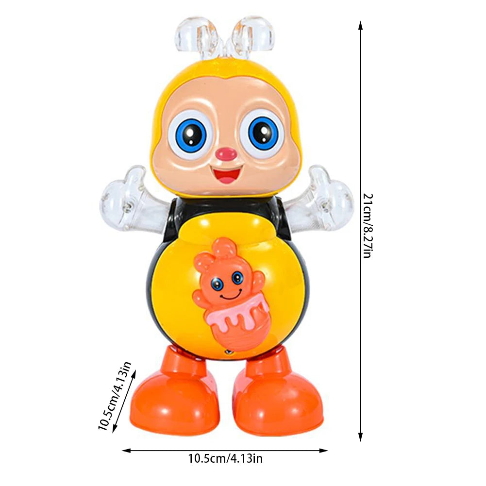 Vocal Toy Cartoon Bee Electric Toys With Sound Flash Lighting Sing Dance for Girls Boys Children Electronic Pets Music Toy Gifts - Qoraheyhub