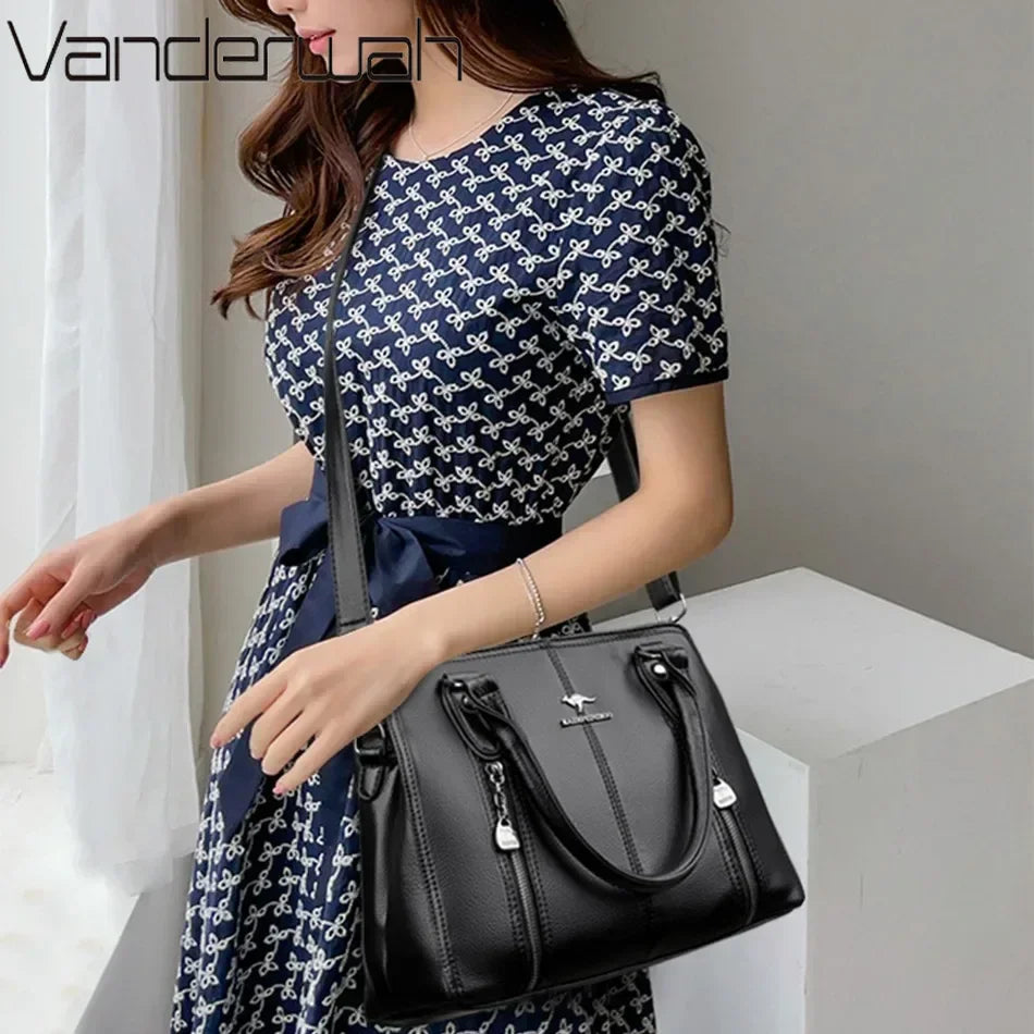 Genuine Brand Luxury Handbags Women Bag Designer Casual Tote Bag High Quality Leather Shoulder Crossbody Bags for Women 2024 New