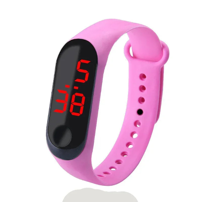 Fashion Sports Watch for Kids Children Waterproof Led Digital Watch Ultra-light Silicone Strap Teen Boys Girls WristWatch Unisex - Qoraheyhub