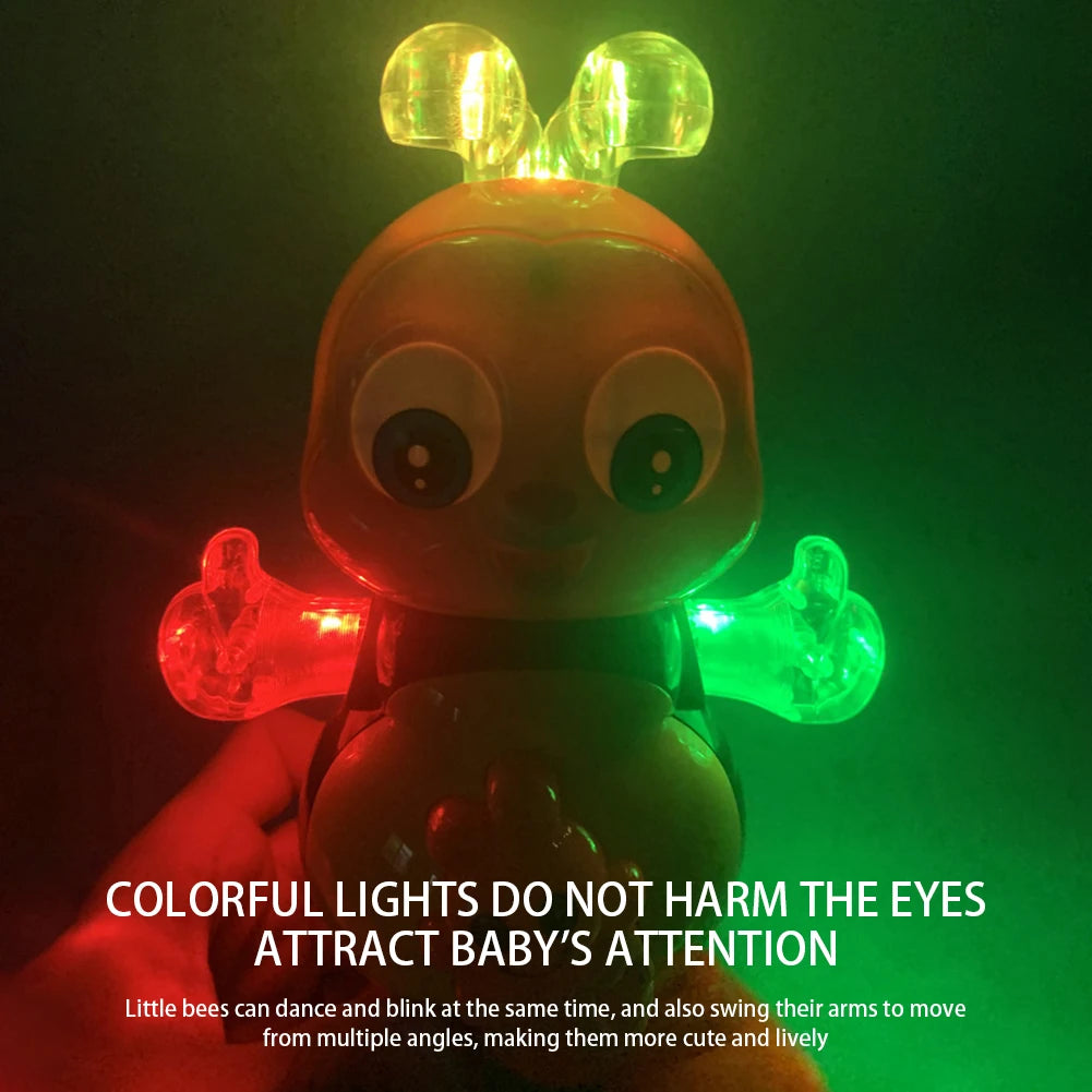 Vocal Toy Cartoon Bee Electric Toys With Sound Flash Lighting Sing Dance for Girls Boys Children Electronic Pets Music Toy Gifts - Qoraheyhub