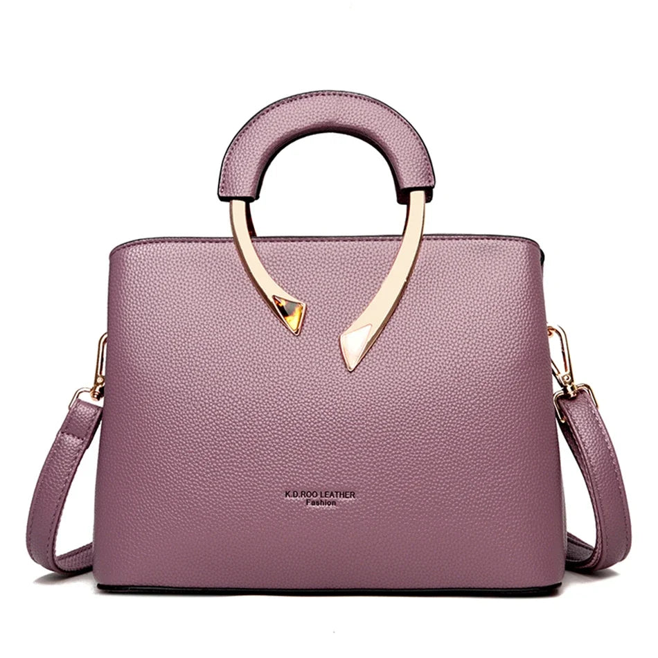 GENUINE VANDERWAH High Quality Pu Leather Casual Tote Luxury Handbags Women Bags Designer Shoulder Crossbody Bags for Women 2025