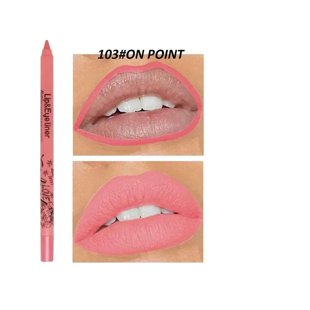 20 Color Slim Lip Liner Pencil Sexy Pink Brown Rose Lip Outline Matte Nude Lipstick Contouring Tint Waterproof Crayon Pen Makeup