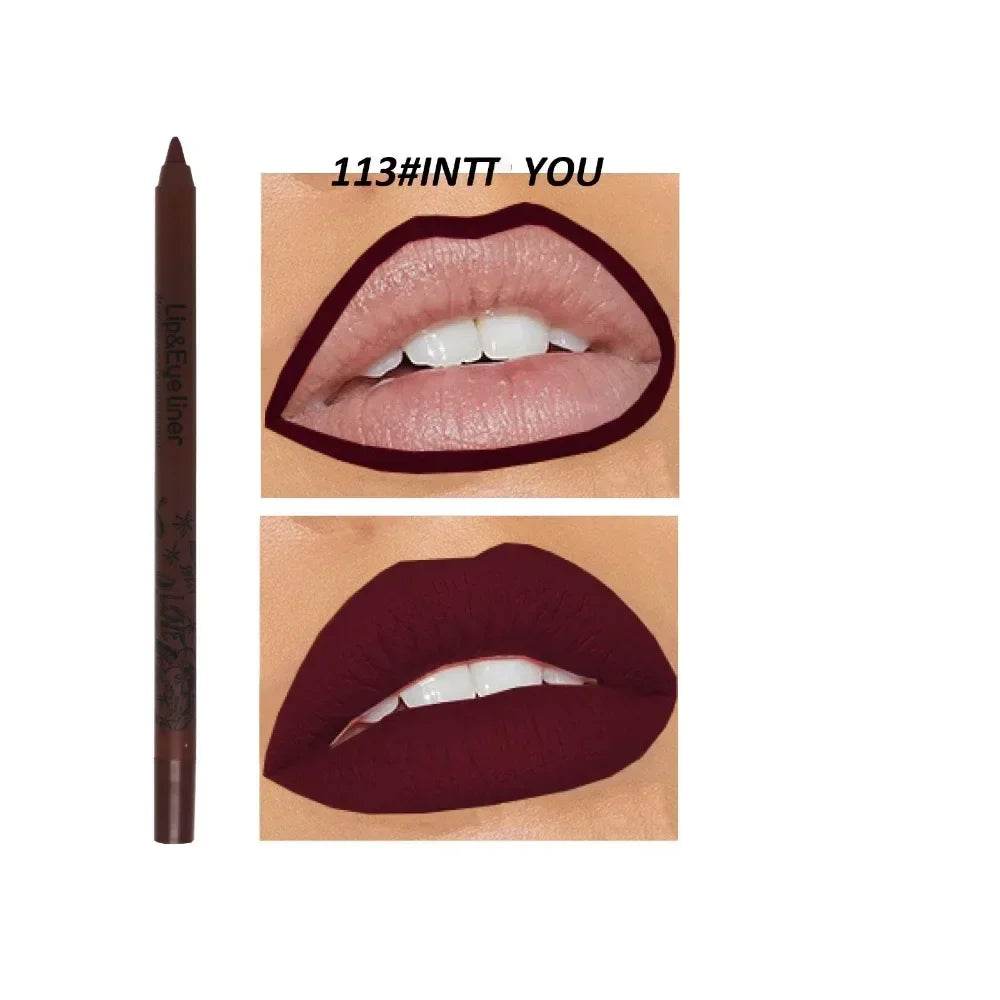 20 Color Slim Lip Liner Pencil Sexy Pink Brown Rose Lip Outline Matte Nude Lipstick Contouring Tint Waterproof Crayon Pen Makeup - Jewelrieshub - 17 - jewelrieshub.com - Jewelrieshub - 17