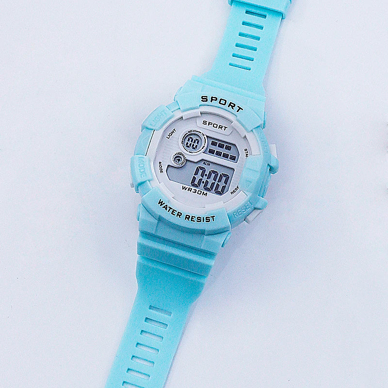 YIKAZE Kids Watches Fashion Luminous Waterproof Alarm Clock Watches Boys and Girls Student Smart Electronic Watch Gift - Qoraheyhub