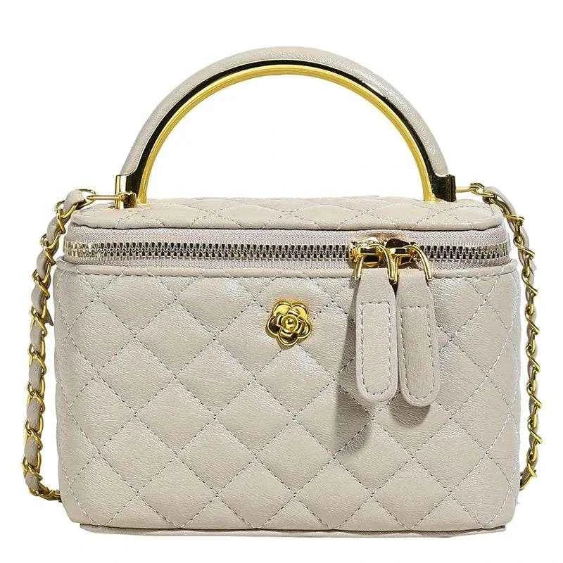 2025 New Women's Large Capacity Diamond Grid Single Shoulder Diagonal Cross Hand-held Small Square Bag, Famous Luxury Designer