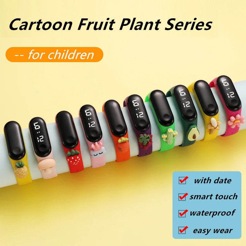 Waterproof Sports Watch for Kids Cartoon Dinosaur Unicorn Toys Children Led Digital Electronic Watch for Boys Girls Bracelet - Qoraheyhub