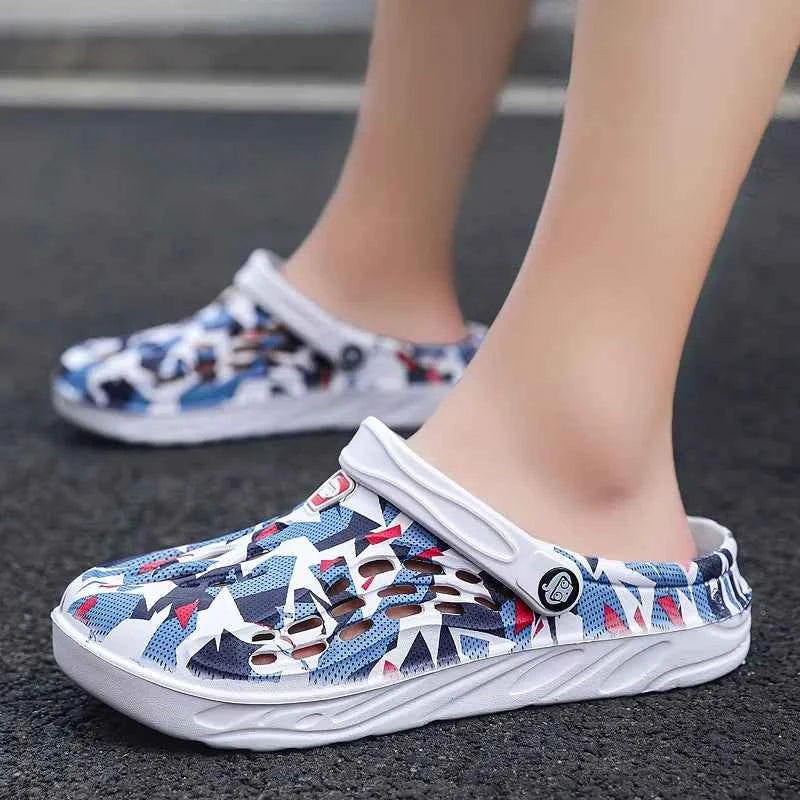 48-49 Men's Outdoor Clogs Beach Shoes Breathable Sandals Home Slippers Summer Slip On Shoes Men Flip Flops Shoes Sandalias Mujer