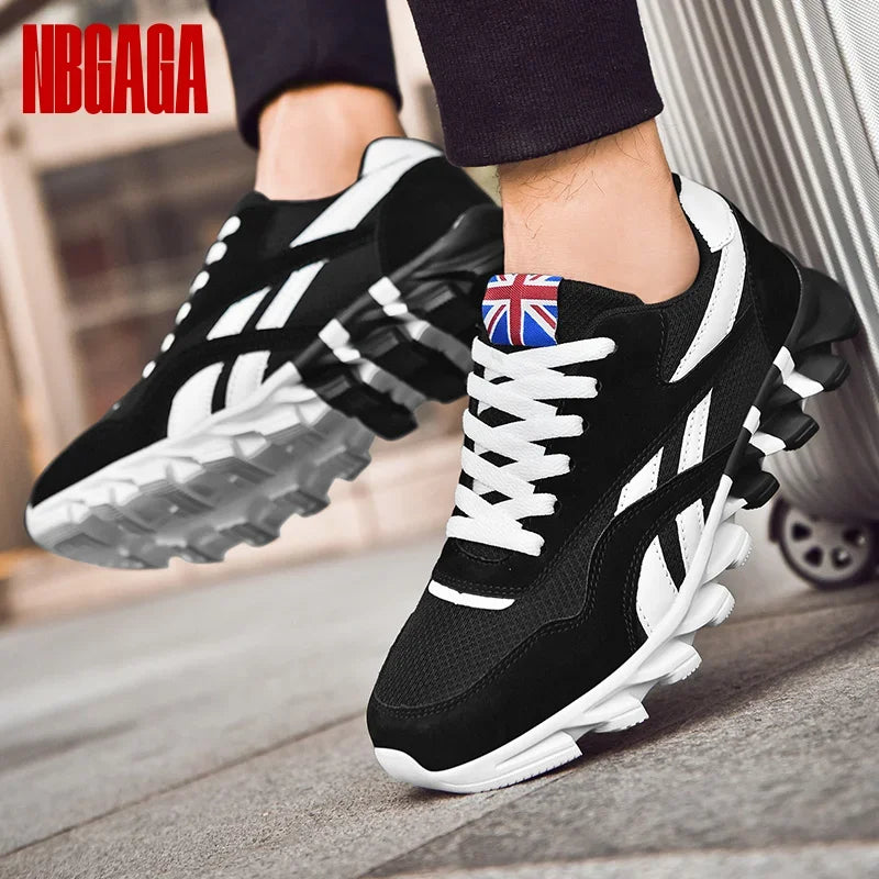 Men's Large Size 46-48 Running Walking Shoes Lightweight Breathable Mesh Cushioned Non-Slip Outdoor Casual Jogging Sneakers