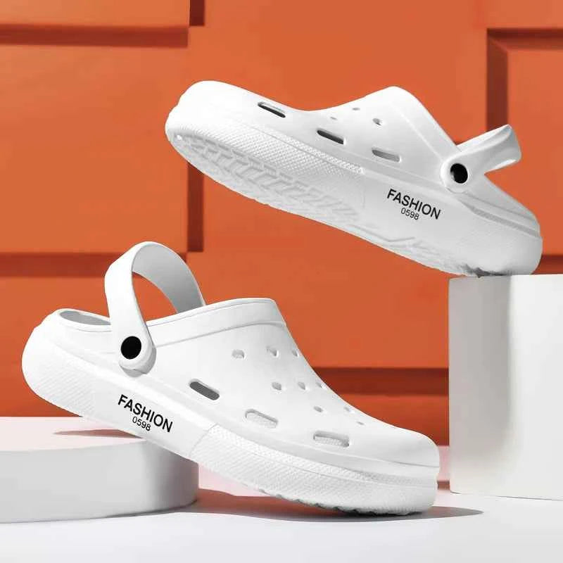 Cave shoes men's shoes outdoor sports sandals two-wear half slippers fashionable casual soft-soled beach shoes sandals