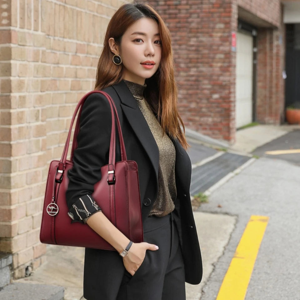Genuine Brand High Quality Pu Leather Casual Tote Luxury Handbags Women Bags Designer Shoulder Top-handle Bags for Women Sac