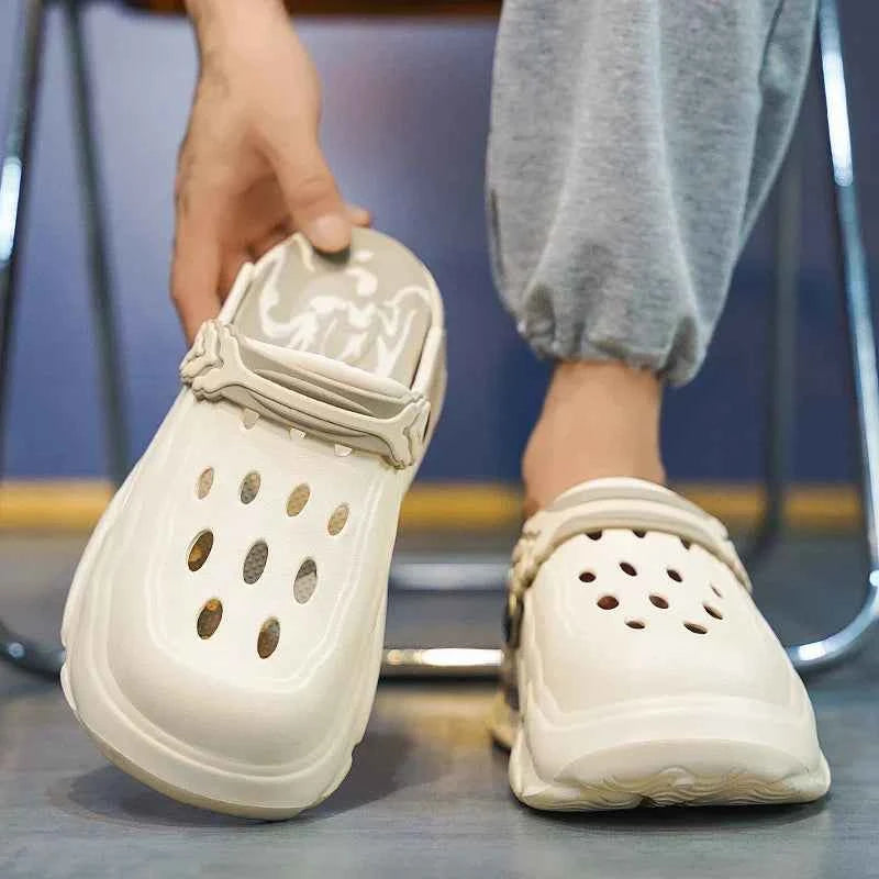 Summer Men Slippers Platform Outdoor Sandals Clogs Comfortable Beach Slippers Flip Flop Casual Indoor Slides Garden Shoes Couple