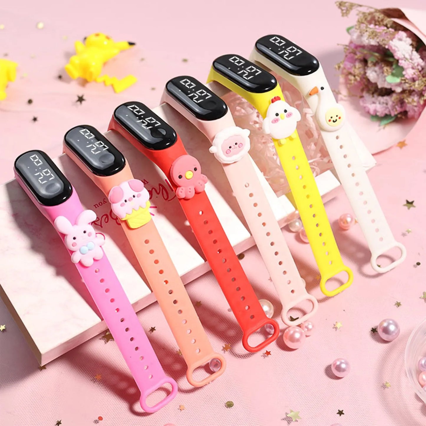 Multi-color Smart Watch For Children Boy Girl Fashion LED Digital Wrist Watches Silicone Strap Waterproof Sport Watch Relogio - Qoraheyhub