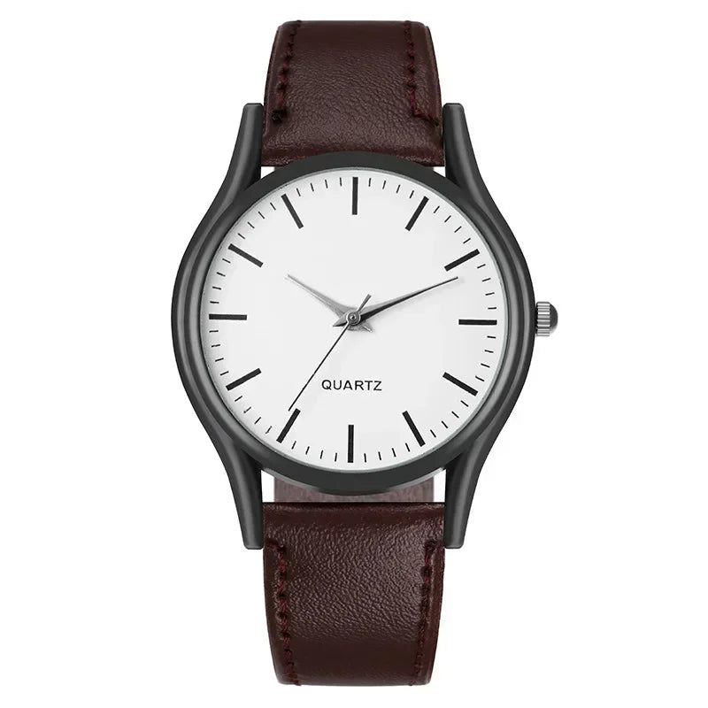 Reloj Hombre Watches for Men Business Mens Watch Luxury Leather Bracelet Quartz Wristwatch Casual Clock Gift Montres Hommes - Qoraheyhub