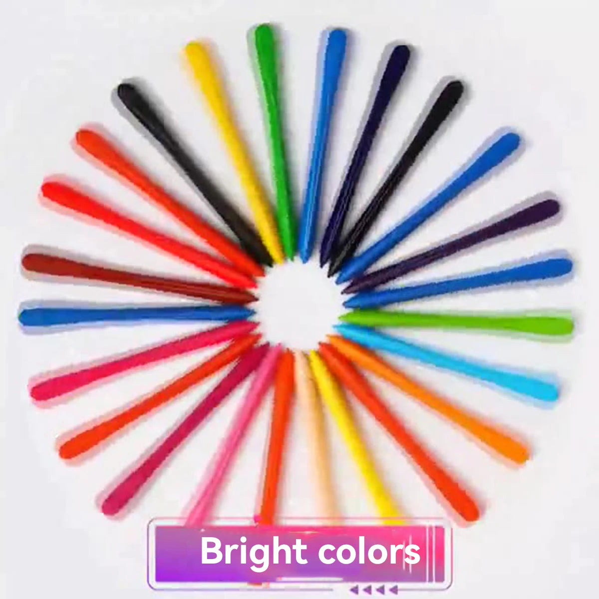 12/18/24/36 Colors Non-dirty Hand Plastic Crayons Washable and Erasable Color Crayons Children’s Painting School Office Supplies - Qoraheyhub