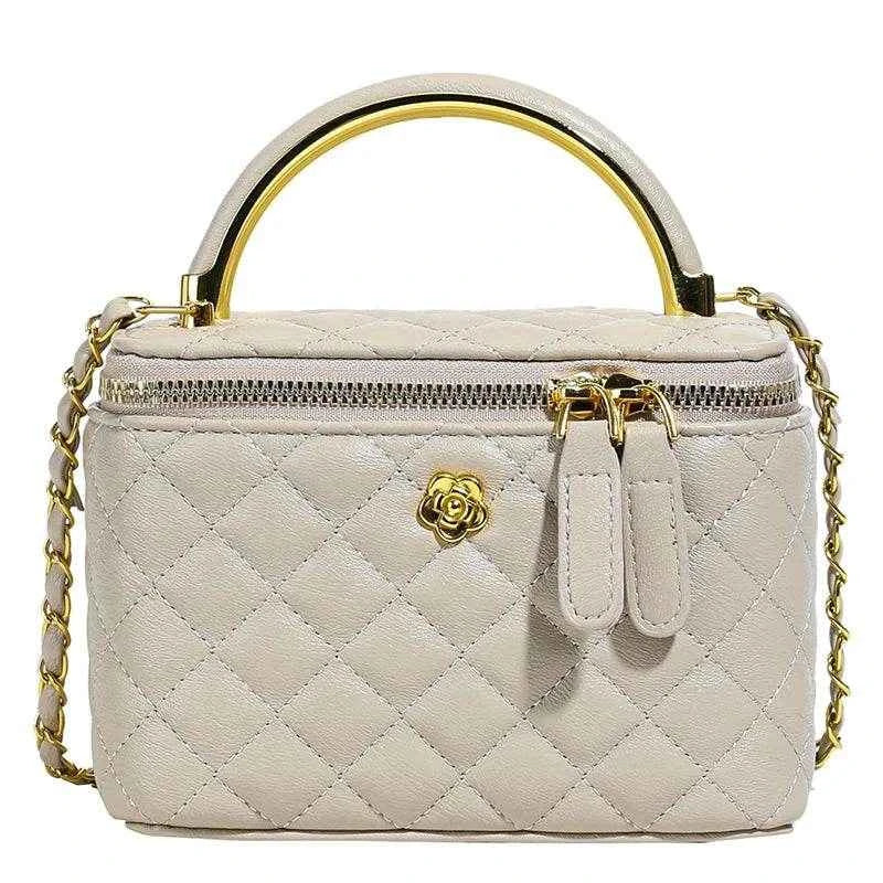 2025 New Women's Large Capacity Diamond Grid Single Shoulder Diagonal Cross Hand-held Small Square Bag, Famous Luxury Designer