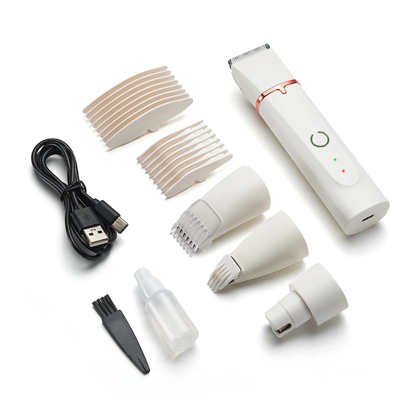 Professional 4-in-1 Electric Pet Grooming Tool Set Dog Hair Clippers USB Rechargeable Pets Haircut Trimmer Shaver Cats Supplies - Qoraheyhub